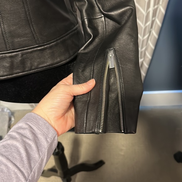 Babyton Leather Jacket, cropped, size s. NWOT - Picture 4 of 8